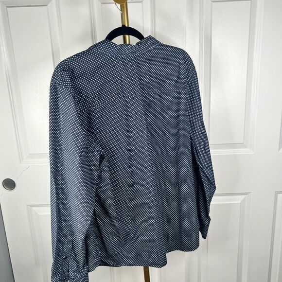 Sz XXL Gap 1969 Denim Polka Dot Snap Closure Button Up Shirt $60 MSRP - Picture 4 of 9